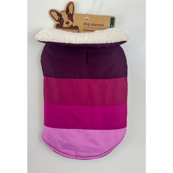 Pup Crew Dog Apparel Puffer Vest Pink Purple Size M NWt Winter Coat - Picture 1 of 5